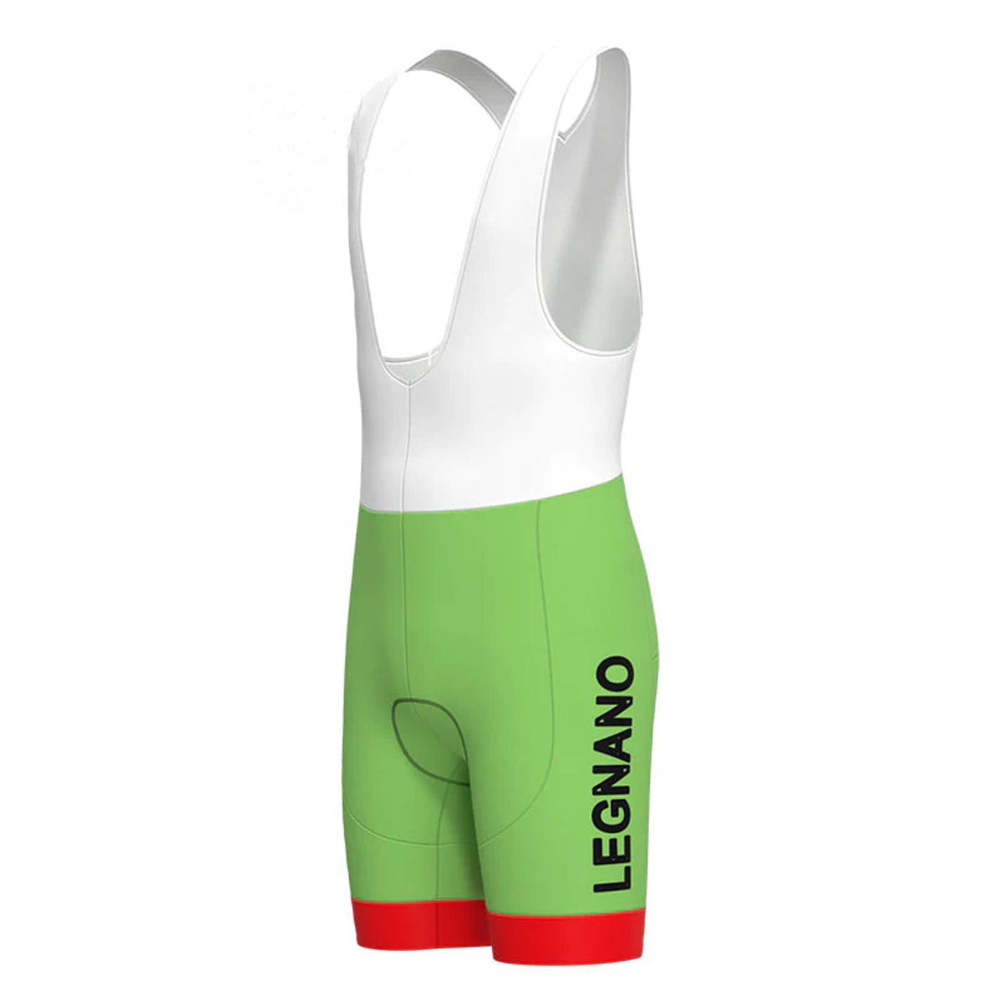 Legnano Grüne Vintage-Radsport-Trägershorts 