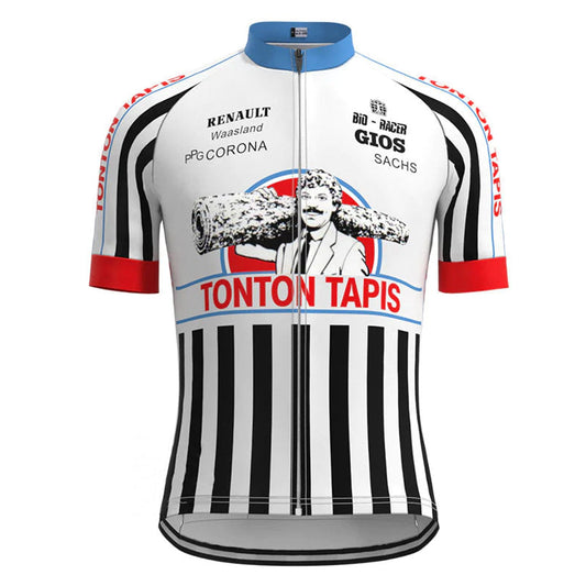 Tonton Tapis GB Wit Vintage Korte Mouw Fietsshirt Top