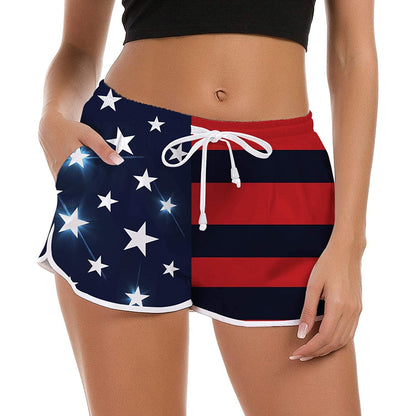 Amerikaanse vlag grappige boardshorts voor vrouwen