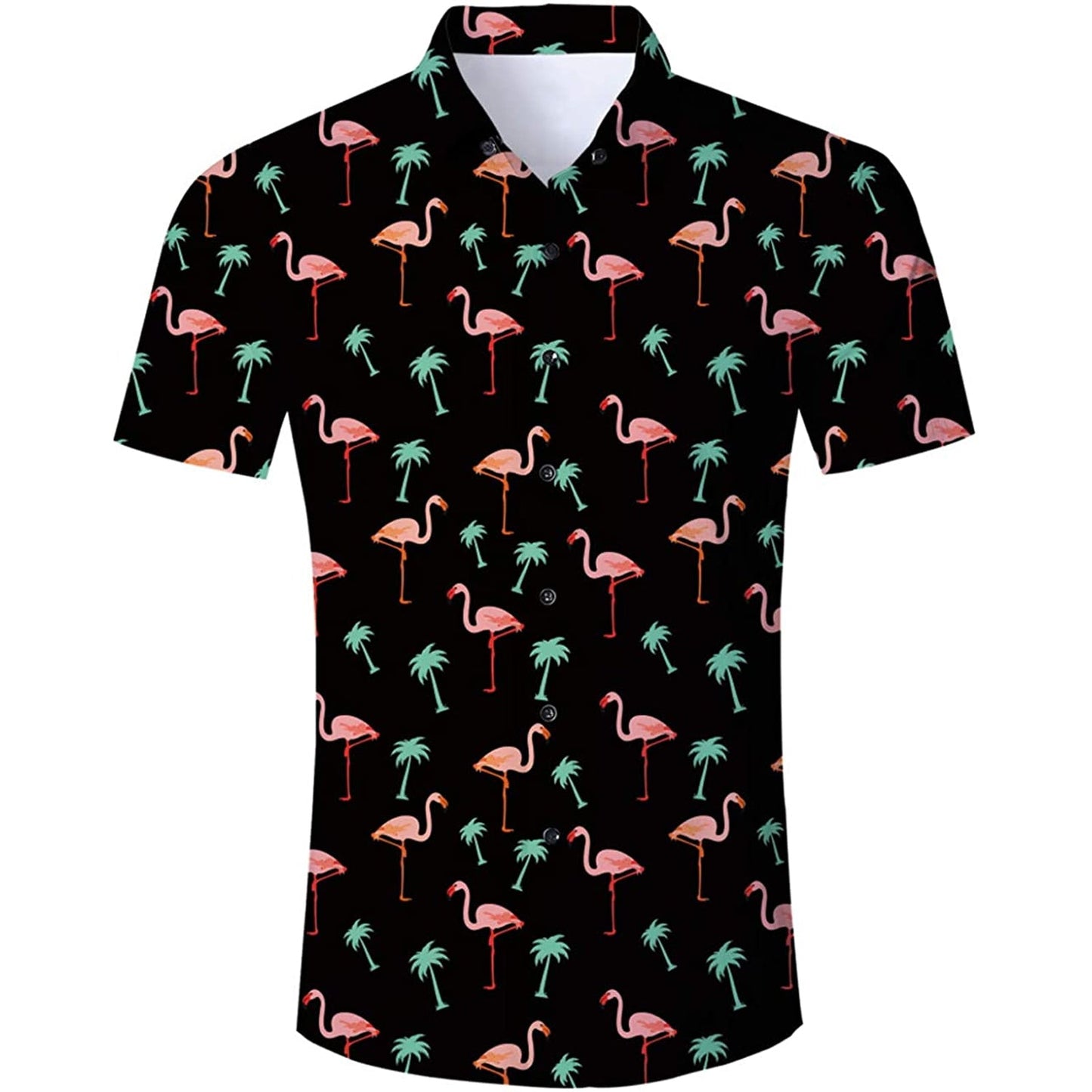 Flamingo Palmboom Grappig Hawaiiaans Shirt