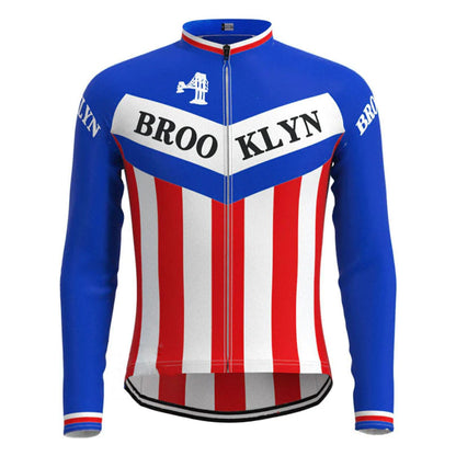 Brooklyn Blue Lange Mouw Fietsshirt Bijpassende Set