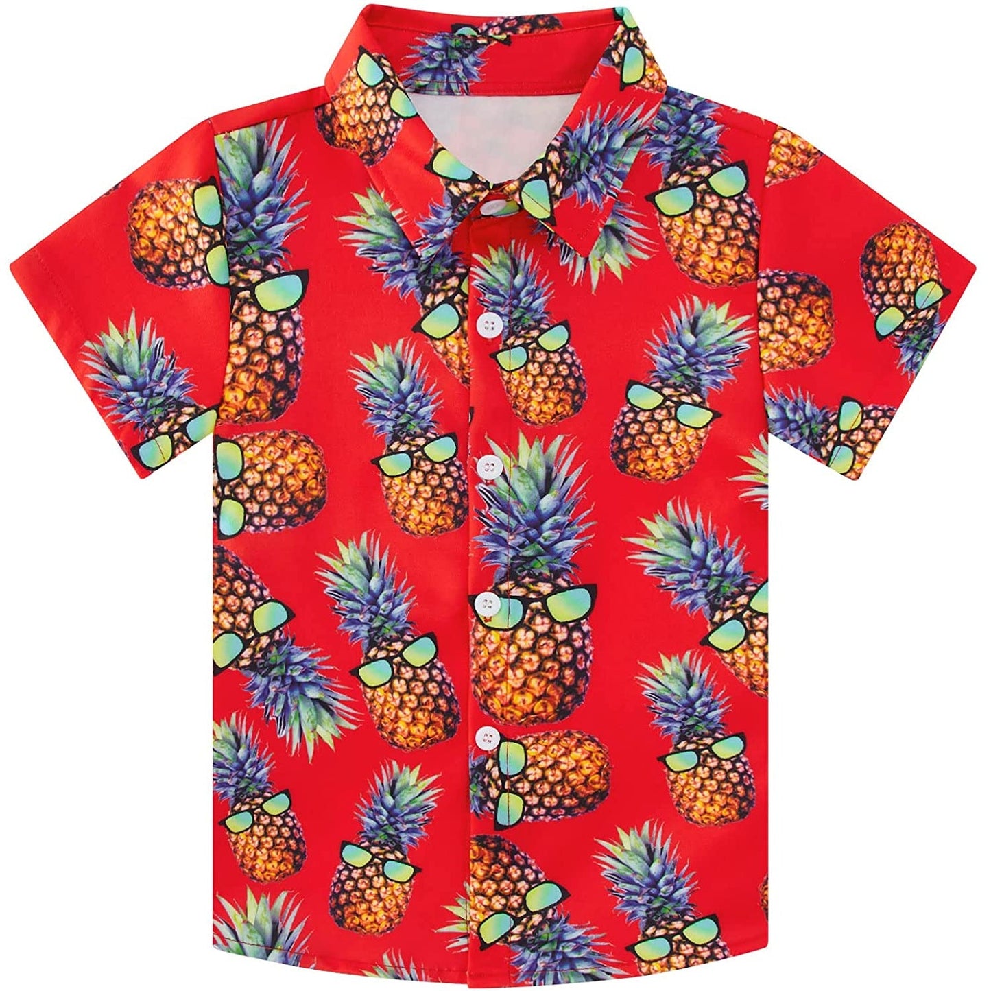 Ananas Rot Lustiges Kleinkind Hawaiihemd