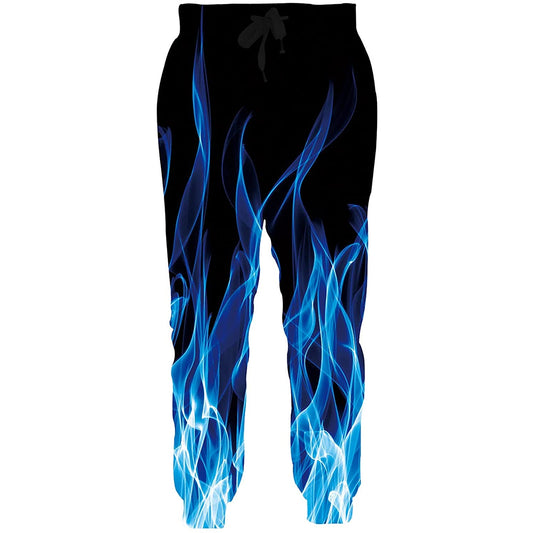 Blaue Feuer Flamme Lustige Jogginghose