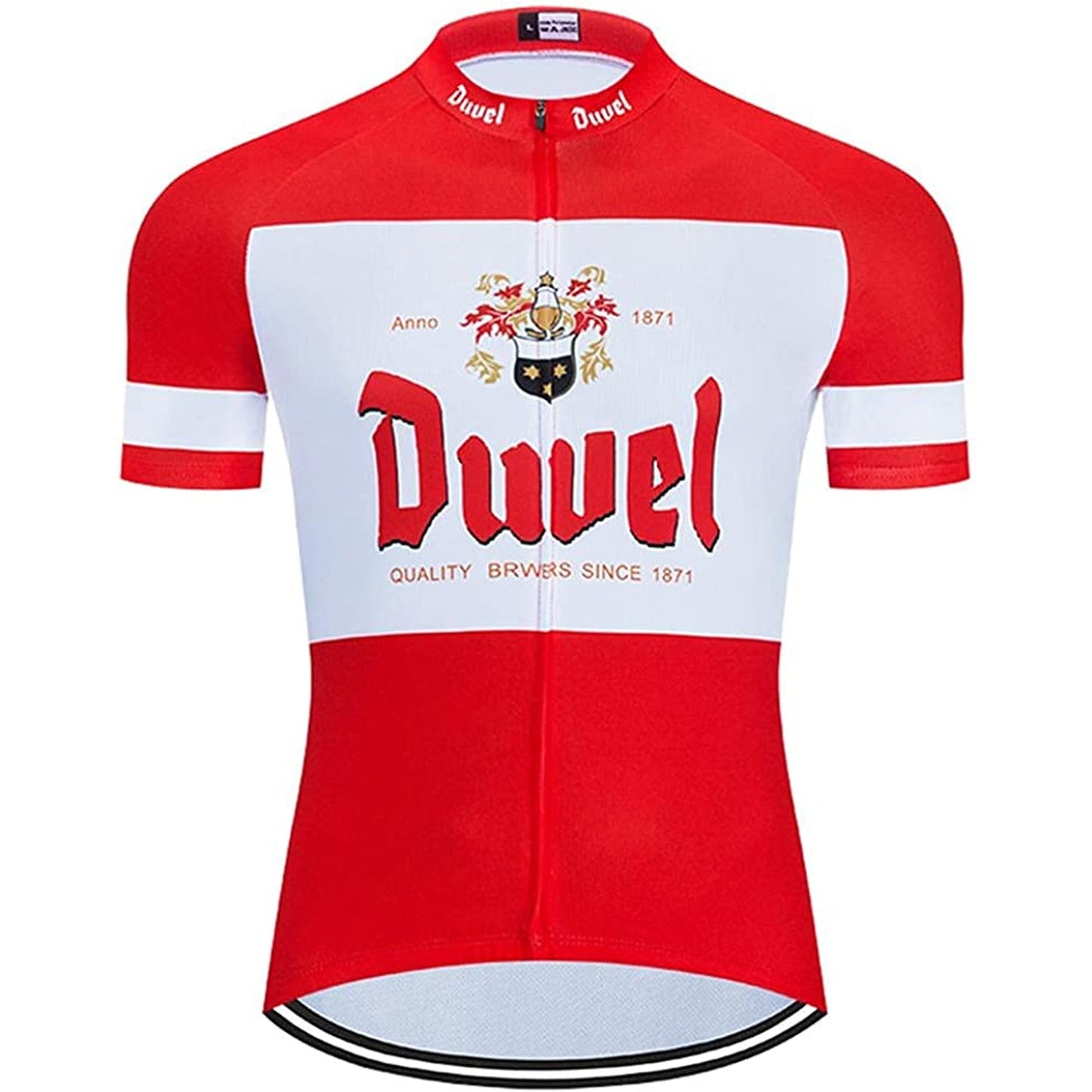 Bier Duvel Rood Heren Grappig MTB Korte Mouw Fietsshirt Top