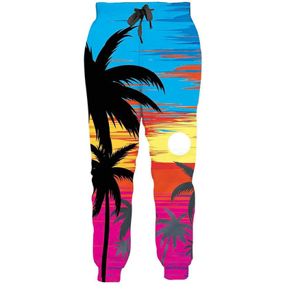 Palmboom Zonsondergang Grappige Joggingbroek