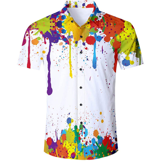 Verfspatten Grappig Hawaiiaans Shirt