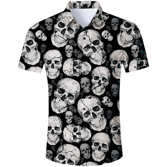 Halloween Schedel Grappig Hawaiiaans Shirt