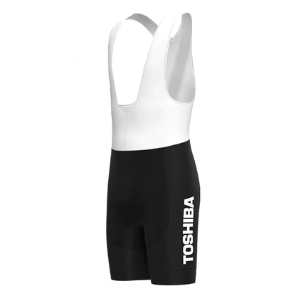 Toshiba Schwarze Vintage-Radsport-Trägershorts