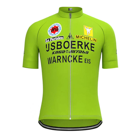 IJsboerke Groen Vintage Korte Mouw Fietsshirt Top