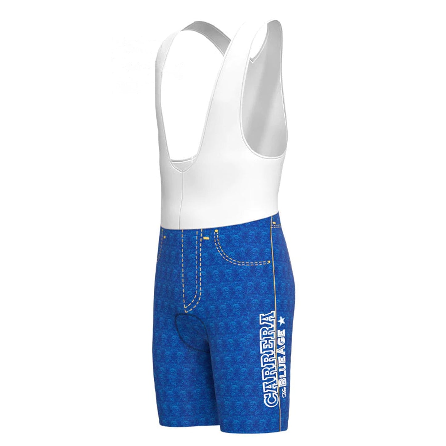 CARRERA Blaue Vintage-Radsport-Trägershorts 