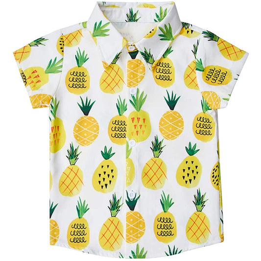 Gelbe Ananas lustige Kleinkind Hawaiian Shirt