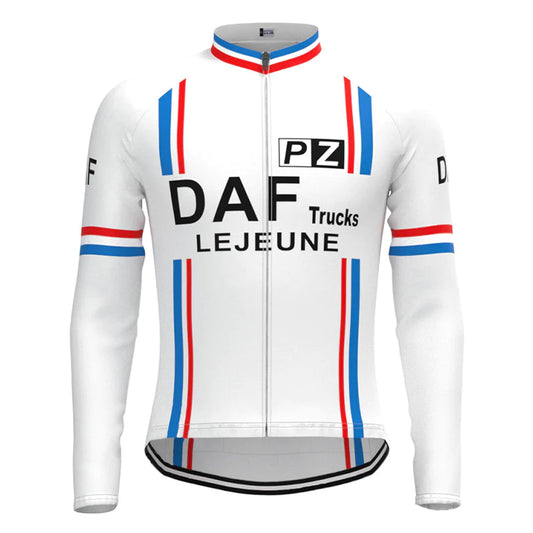 DAF Trucks Wit Vintage Lange Mouw Fietsshirt Top