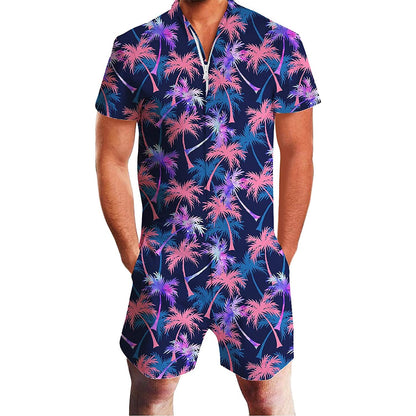 Palm Tree Male Romper