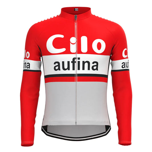 Cilo Aufina Rood Vintage Lange Mouw Fietsshirt Top