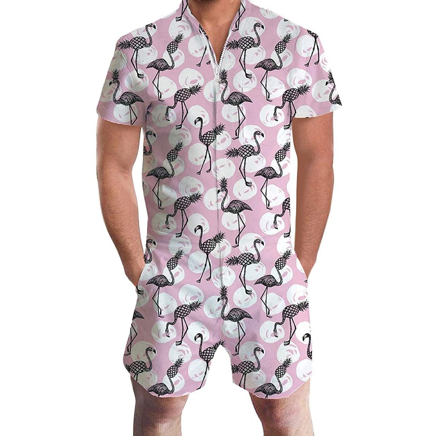 Ananas Flamingo Romper voor Mannen