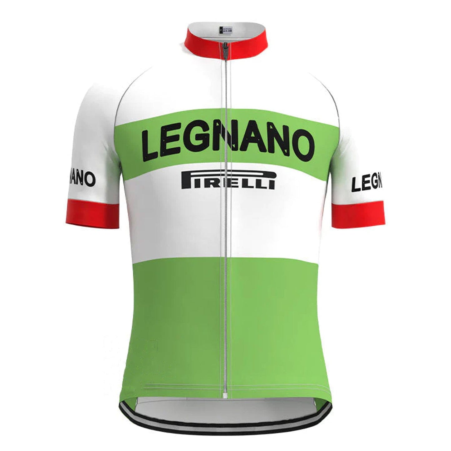 Legnano Groen Vintage Korte Mouw Fietsshirt Top