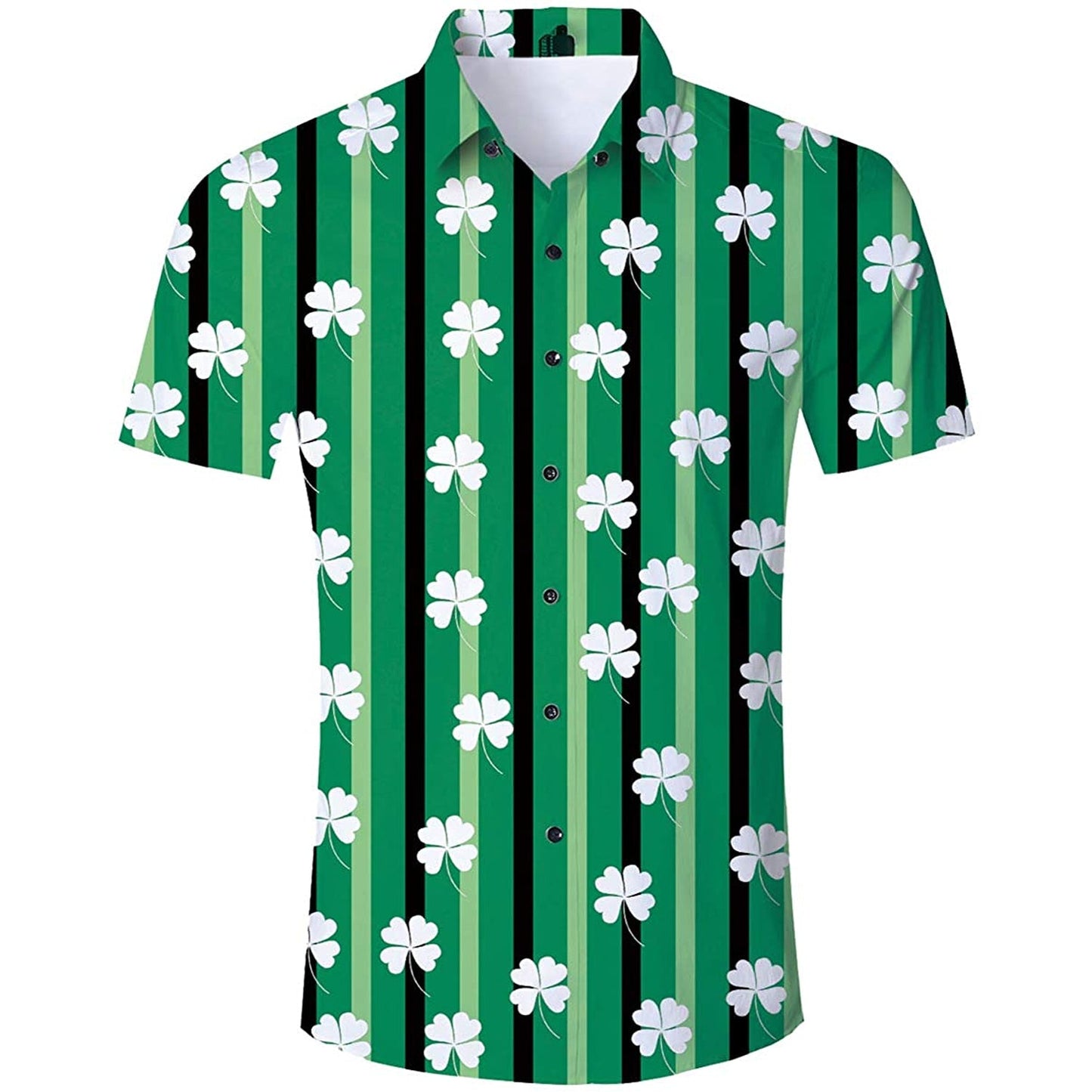 Grüne Streifen Kleeblatt lustige Hawaiian Shirt