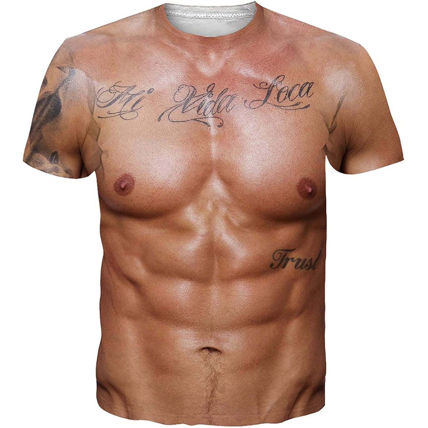 Tattoo blote spieren grappig T-shirt