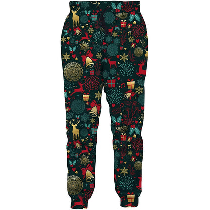 Bells &amp; Deer Kerstmis Grappige Sweatpants