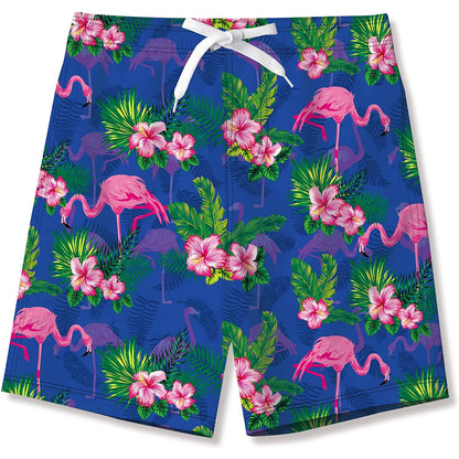 Tropische rosa Flamingos Funny Boy Badehose