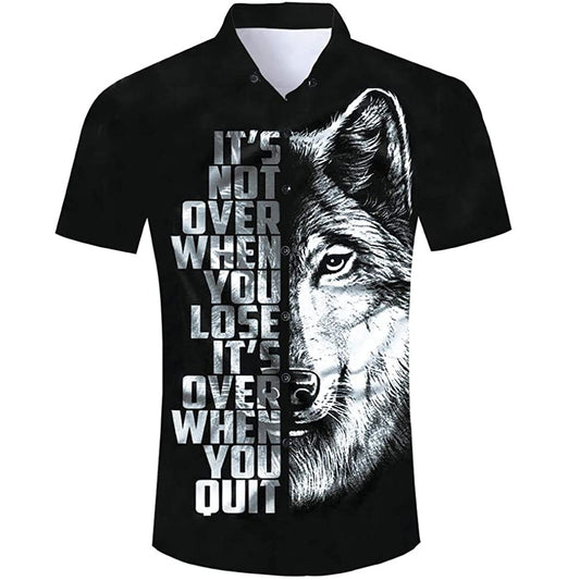 Wolf Grappig Hawaiiaans Shirt