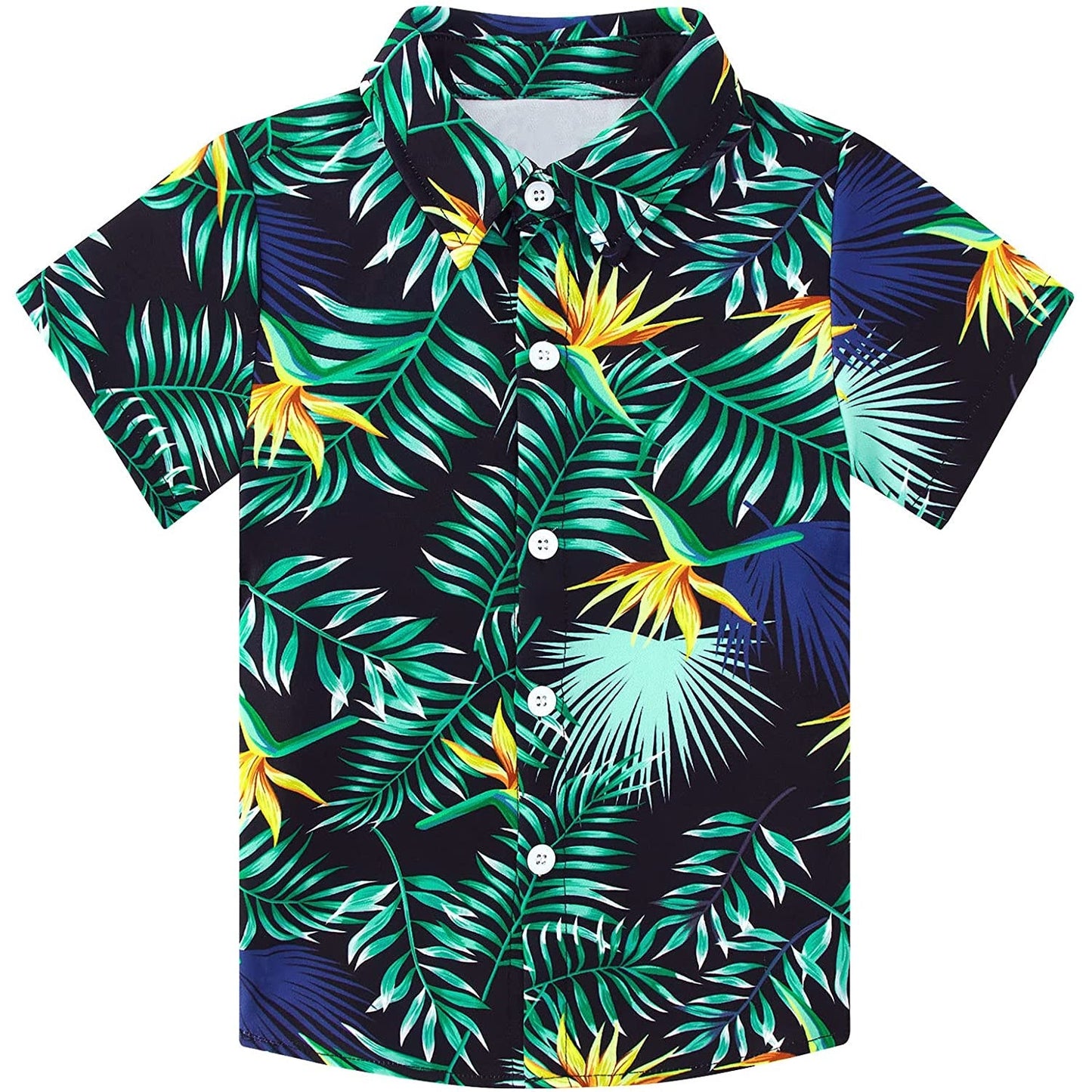 Groen palmblad grappig peuter Hawaiiaans shirt