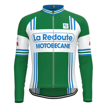 La Redoute – Grünes, langärmliges Vintage-Radsport-Trikot