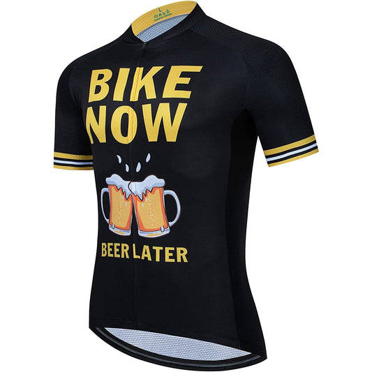 Bier Korte Mouw Heren Grappig MTB Korte Mouw Fiets Jersey Top