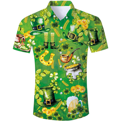 St. Patrick's Day Kleeblatt Lustiges Hawaiihemd