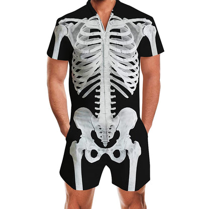 Skelet Halloween Romper voor Mannen