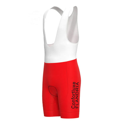 Confortluxe Flandria Red Vintage Cycling Bib Shorts