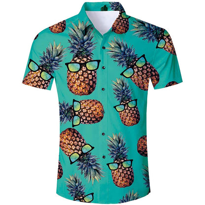 Grüne Sonnenbrille Ananas lustige Hawaiian Shirt