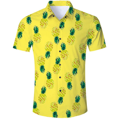 Gelbe Ananas Lustiges Hawaiihemd