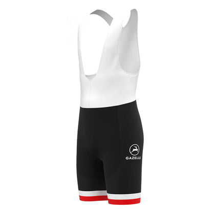 Gazelle – Schwarze Vintage-Radsport-Trägershorts 