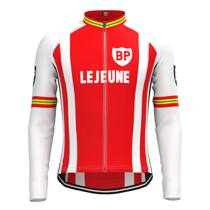 Lejeune BP Rood Vintage Lange Mouw Fietsshirt Top