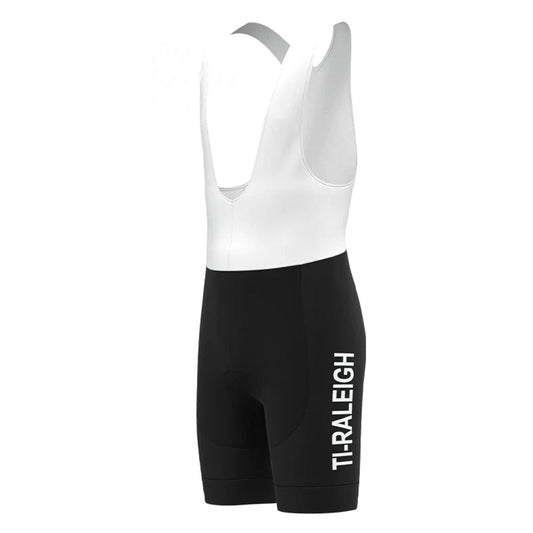 TI Raleigh Schwarze Vintage-Radsport-Trägershorts 