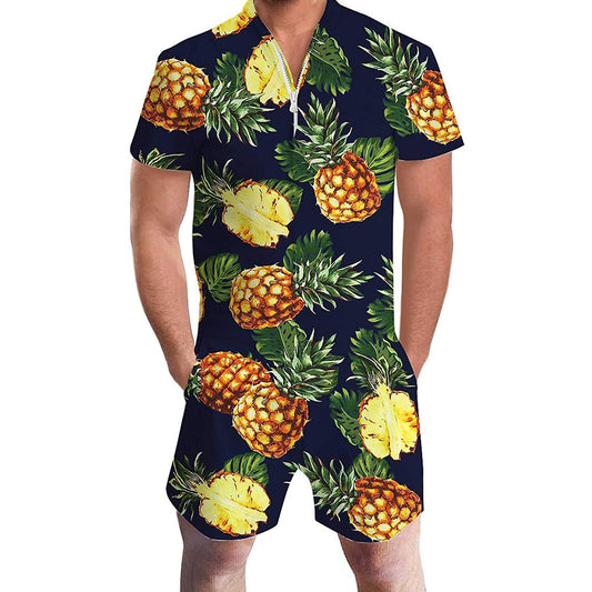 Zwarte ananas romper voor mannen