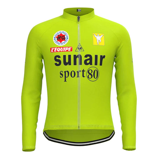 SUNAIR Sport 80 Groen Vintage Lange Mouw Fietsshirt Top