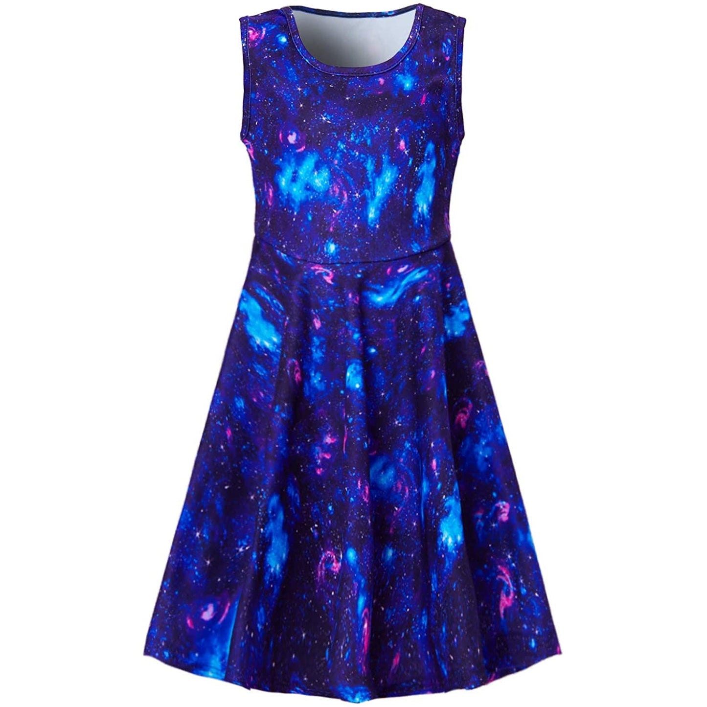 Dunkelblaues Galaxy-lustiges Mädchenkleid