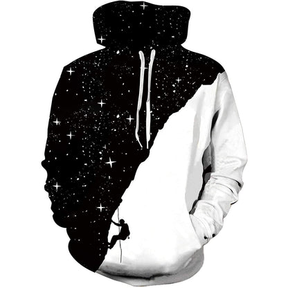 Galaxy Klettern Berg Lustige Hoodie