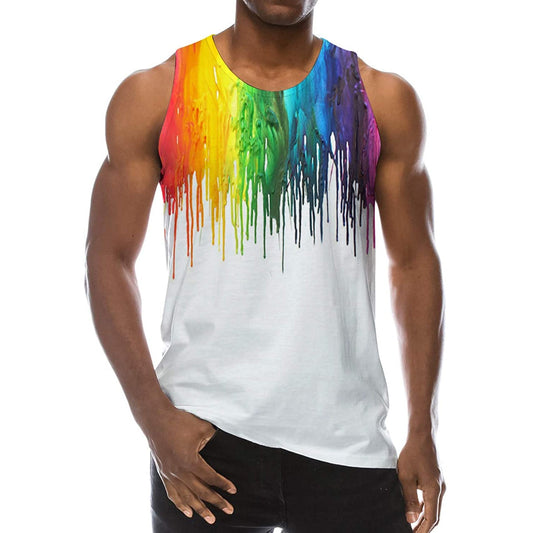 Lustiges Tank Top mit tropfender Farbe