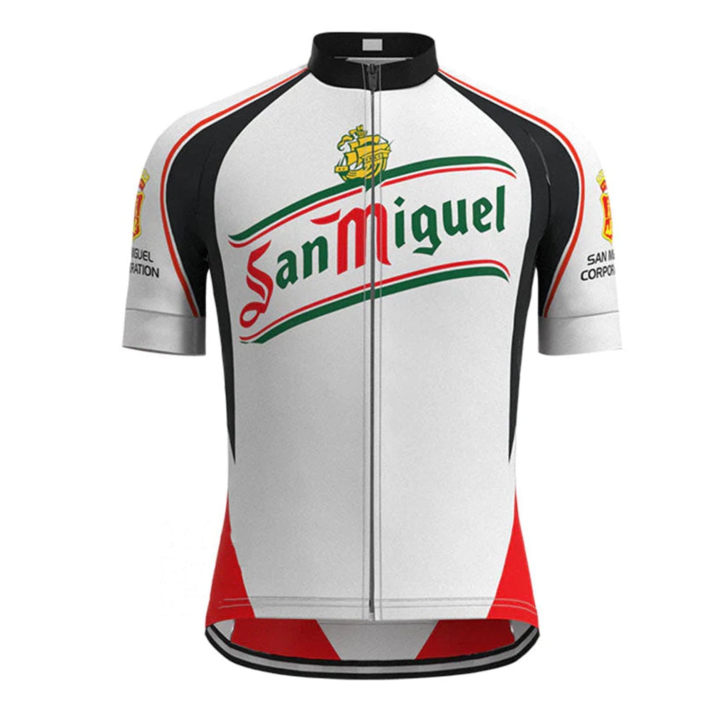 San Miguel Beer Grijs Vintage Korte Mouw Fietsshirt Top