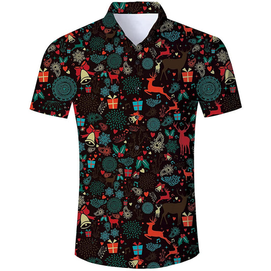 Kerst Rendier Grappig Hawaiiaans Shirt