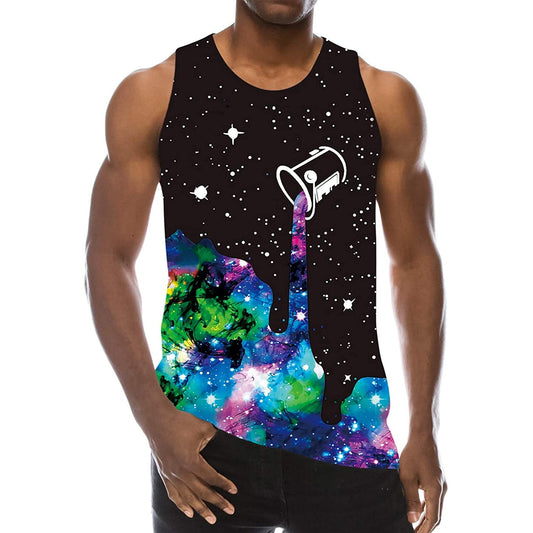 Galaxy Farbspritzer Lustiges Tank Top