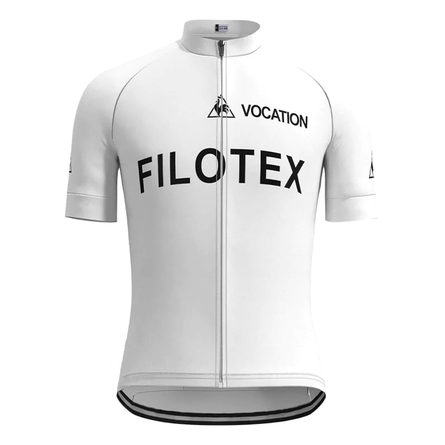 Filotex Wit Vintage Korte Mouw Fietsshirt Top