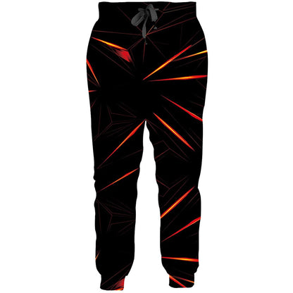 Rode geometrische grappige joggingbroek