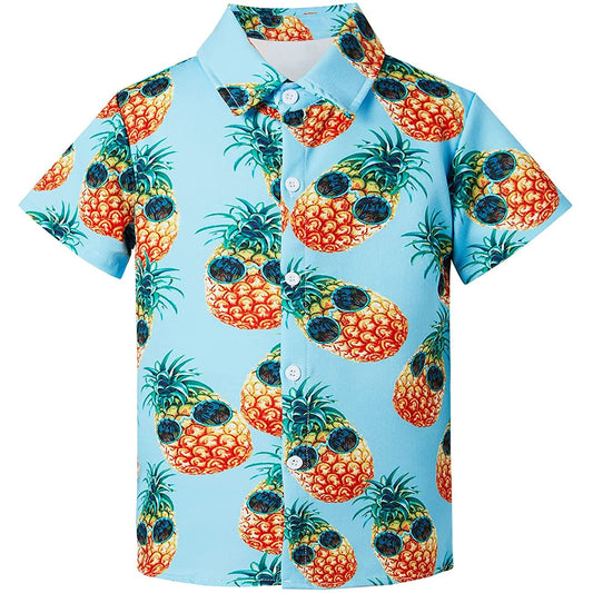 Blaue Ananas lustige Kleinkind Hawaiian Shirt