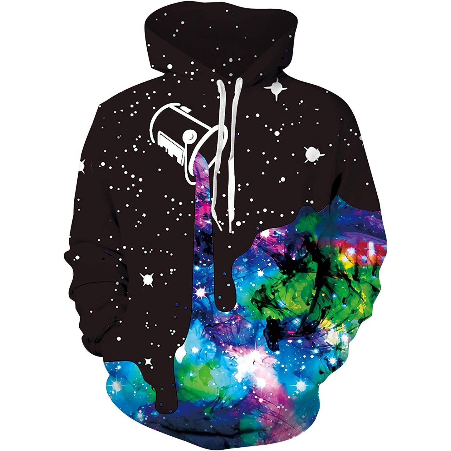 Galaxy Pouring Painting Lustiger Kapuzenpullover