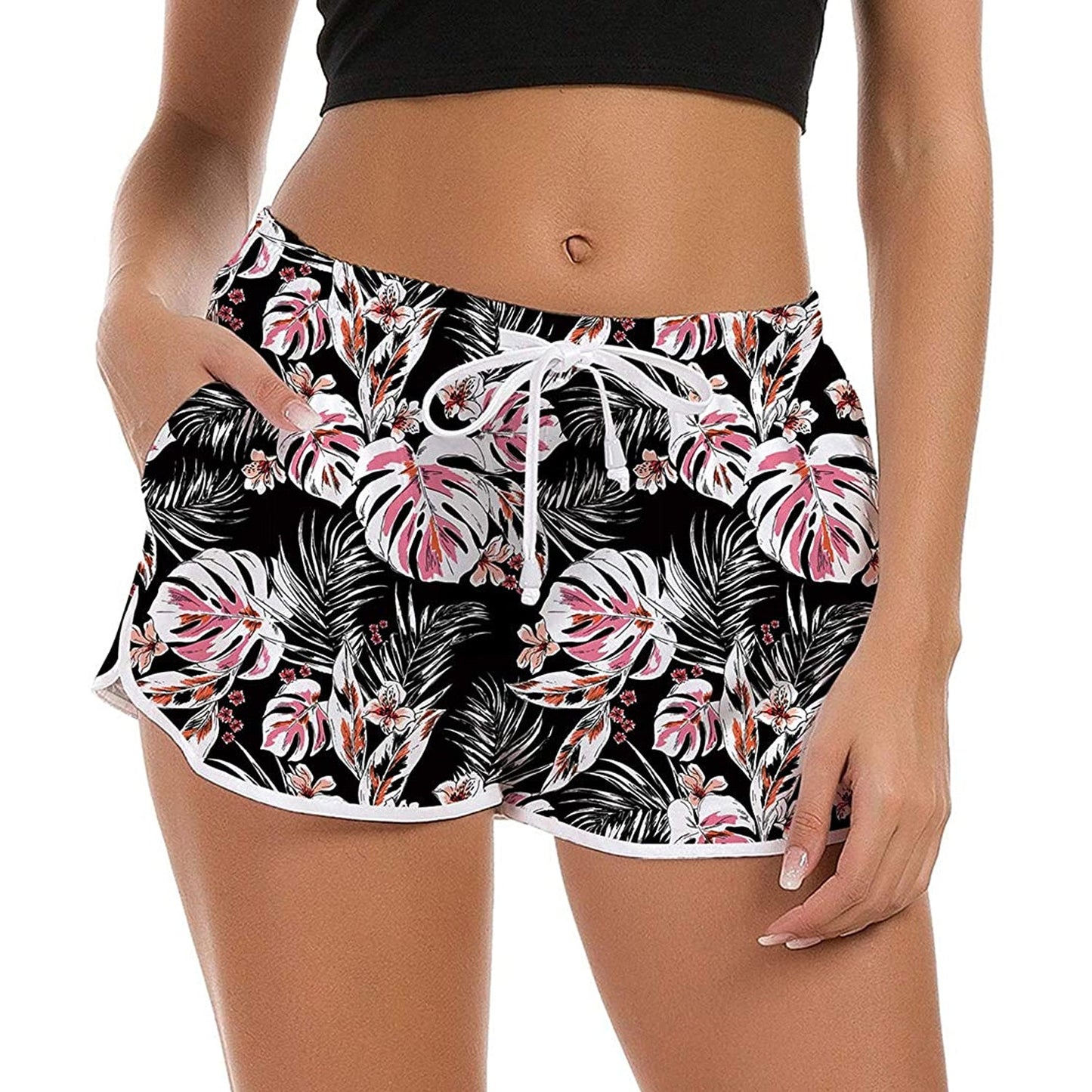 Palm Leaf Funny Board Shorts voor dames