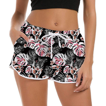 Palm Leaf Funny Board Shorts voor dames